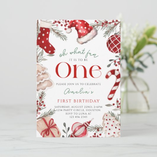 Wat een leuke eerste kerstdag kaart (Staand voorkant)