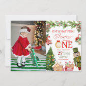 Wat een leuke eerste kerstfoto kaart (Voorkant)