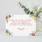 Wat een leuke eerste verjaardag kerst bedankkaart (Staand voorkant)