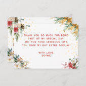 Wat een leuke eerste verjaardag kerst bedankkaart (Voorkant / Achterkant)