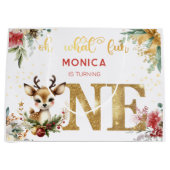 Wat een leuke eerste verjaardag kerst groot cadeauzakje (Voorkant)