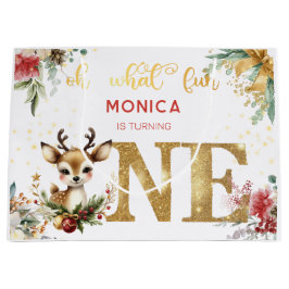 Wat een leuke eerste verjaardag kerst groot cadeauzakje