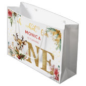 Wat een leuke eerste verjaardag kerst groot cadeauzakje (Voorkant Gekanteld)