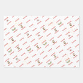 Wat een leuke eerste verjaardag kerst inpakpapier vel (Voorkant 3)