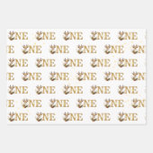 Wat een leuke eerste verjaardag kerst inpakpapier vel (Voorkant 2)