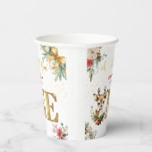 Wat een leuke eerste verjaardag kerst papieren bekers (Rechts)