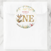 Wat een leuke eerste verjaardag kerst ronde sticker (Tas)