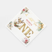 Wat een leuke eerste verjaardag kerst servet (Hoek)