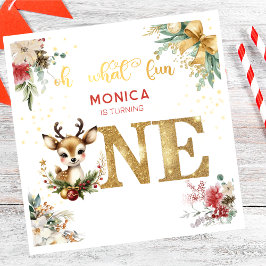 Wat een leuke eerste verjaardag kerst servet