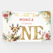 Wat een leuke eerste verjaardag kerst spandoek (Horizontaal)