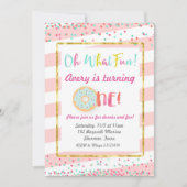 Wat een leuke eerste verjaardag uitnodiging (Voorkant)