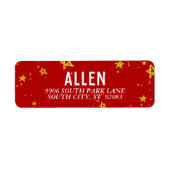 Wat een leuke gouden sterren | Adreslabel Etiket (Voorkant)