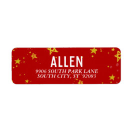 Wat een leuke gouden sterren | Adreslabel Etiket