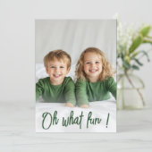 Wat een leuke groene kerst Kaart | feestdag (Staand voorkant)