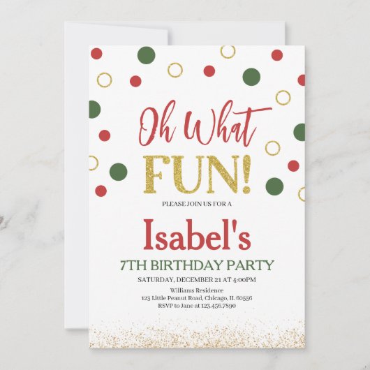 Wat een leuke groene rode Stippen verjaardag Kaart (Voorkant)