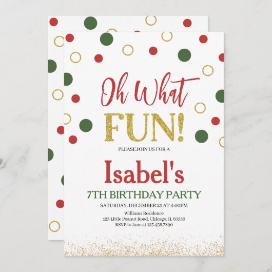 Wat een leuke groene rode Stippen verjaardag Kaart (Voorkant / Achterkant)