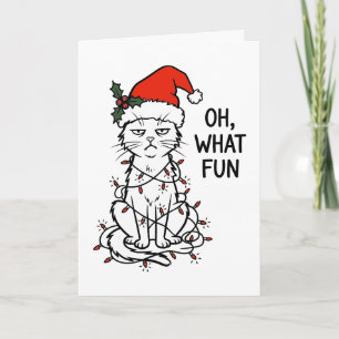 Wat een leuke kattenkerstmis feestdagen kaart