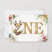 Wat een leuke kerst eerste verjaardag bedankkaart (Achterkant)