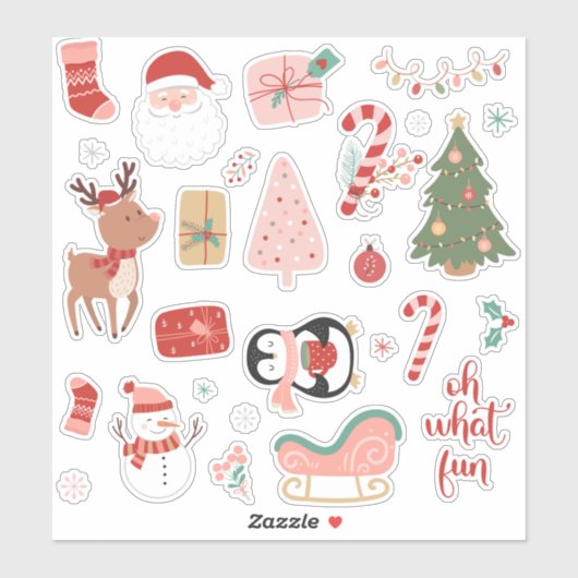 Wat een leuke kerst sticker (Vel)