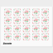 Wat een leuke kerst vierkante sticker (Vel)