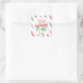 Wat een leuke kerst vierkante sticker (Tas)