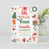 Wat een leuke kerstfeestdag kaart (Staand voorkant)