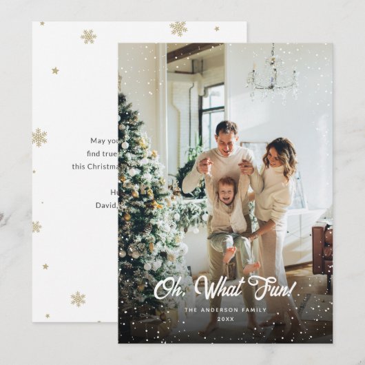 Wat een leuke kerstfoto feestdagenkaart (Voorkant / Achterkant)