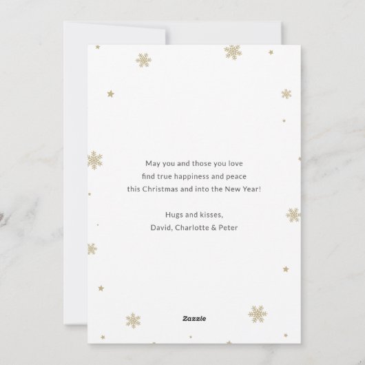 Wat een leuke kerstfoto feestdagenkaart (Achterkant)