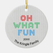 Wat een leuke kerstfoto keramisch ornament (Voorkant)