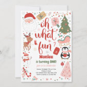 Wat een leuke kerstuitnodiging kaart (Voorkant)