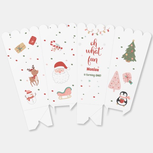 Wat een leuke kerstverjaardag bedankdoosjes (Ongevouwen)