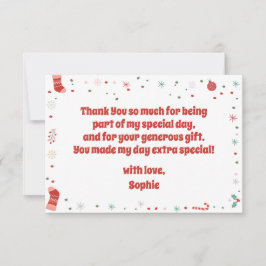 Wat een leuke kerstverjaardag bedankkaart