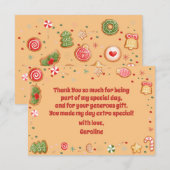 Wat een leuke kerstverjaardag bedankkaart (Voorkant / Achterkant)