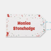 Wat een leuke kerstverjaardag cadeaulabel (Voorkant (Horizontaal))