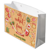 Wat een leuke kerstverjaardag groot cadeauzakje (Achterkant Gekanteld)