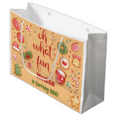 Wat een leuke kerstverjaardag groot cadeauzakje (Voorkant Gekanteld)