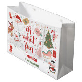 Wat een leuke kerstverjaardag groot cadeauzakje (Voorkant Gekanteld)