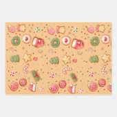 Wat een leuke kerstverjaardag inpakpapier vel (Voorkant 2)