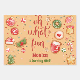 Wat een leuke kerstverjaardag inpakpapier vel