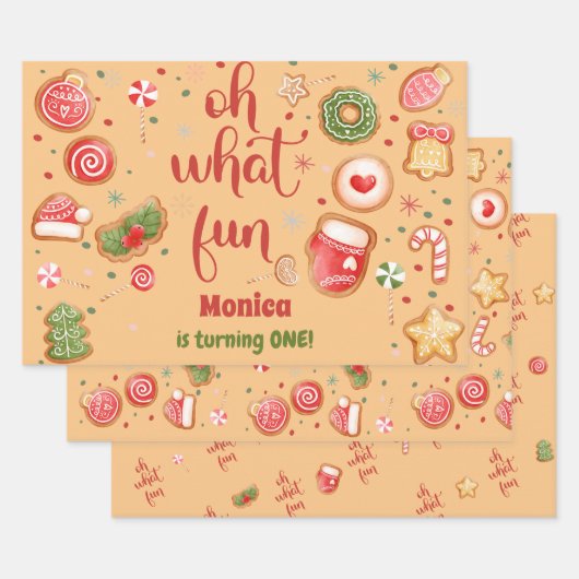 Wat een leuke kerstverjaardag inpakpapier vel (Set)