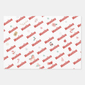 Wat een leuke kerstverjaardag inpakpapier vel (Voorkant 3)