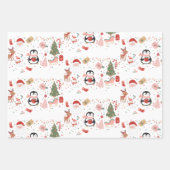Wat een leuke kerstverjaardag inpakpapier vel (Voorkant 2)