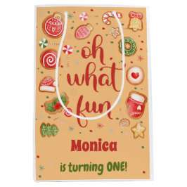 Wat een leuke kerstverjaardag medium cadeauzakje