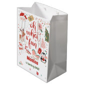 Wat een leuke kerstverjaardag medium cadeauzakje (Achterkant Gekanteld)