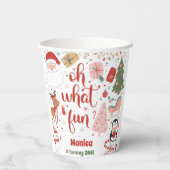 Wat een leuke kerstverjaardag papieren bekers (Achterkant)