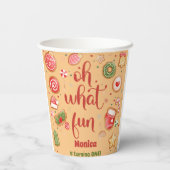 Wat een leuke kerstverjaardag papieren bekers (Achterkant)