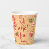 Wat een leuke kerstverjaardag papieren bekers (Voorkant)