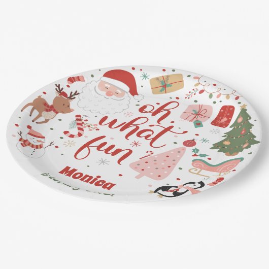 Wat een leuke kerstverjaardag papieren bordje (Gekanteld)