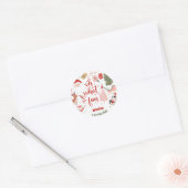 Wat een leuke kerstverjaardag ronde sticker (Envelop)