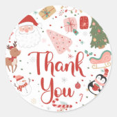 Wat een leuke kerstverjaardag ronde sticker (Voorkant)